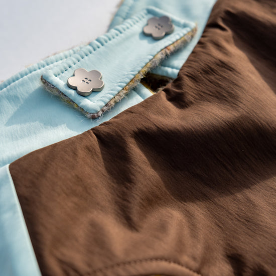 領口細節 (薄荷/棕色)