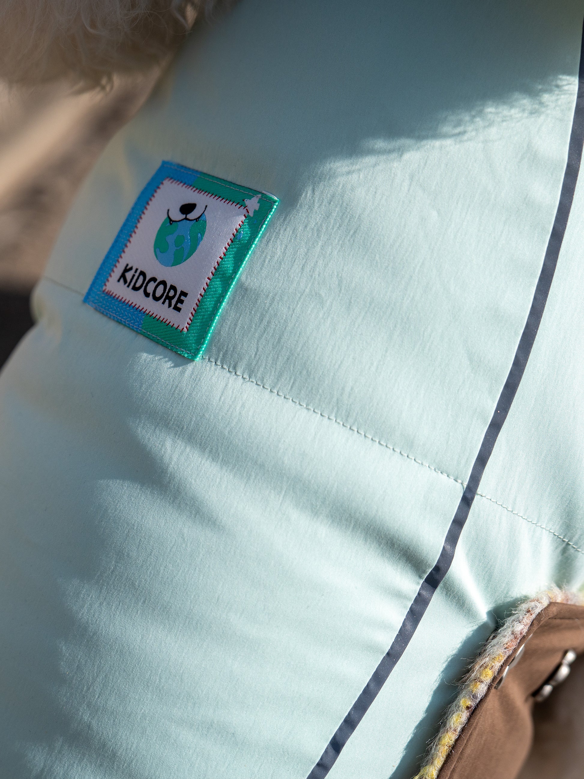 KIDCORE Brand Logo Label on Waterproof Mint Fabric